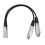 Καλώδιο XLR Y Splitter Adapter Ισορροπημένα σήματα ήχου Θηλυκό XLR σε διπλό αρσενικό XLR 1