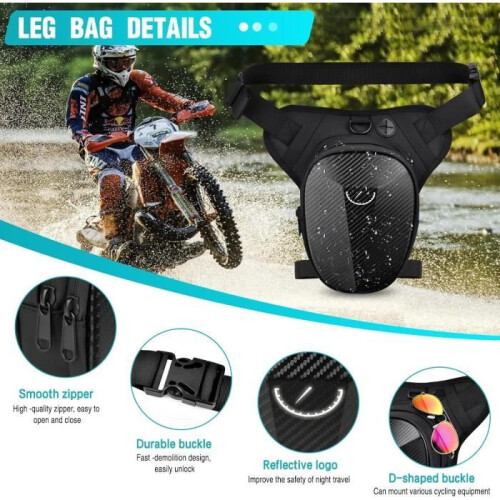 Motorcycle Leg Bag - Unspecified - Multifunction - Waterproof - Adjustable - Increased Capacity 2
