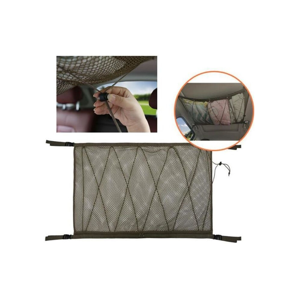 Car Storage Net, Roof Bag With Zipper, Luggage Storage Net Light 7333425911631