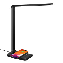 Reading Desk Lamp with Multiple Lighting Choices, Fully Adjustable Angle for Home Office, Eye Care Diffused Non-Flickering Lighting (Black)