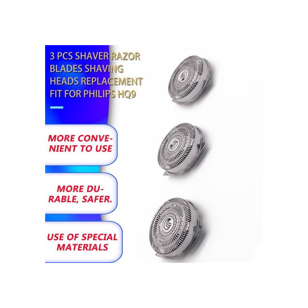 Pack of 3 replacement shaving heads for Philips HQ9 shaver