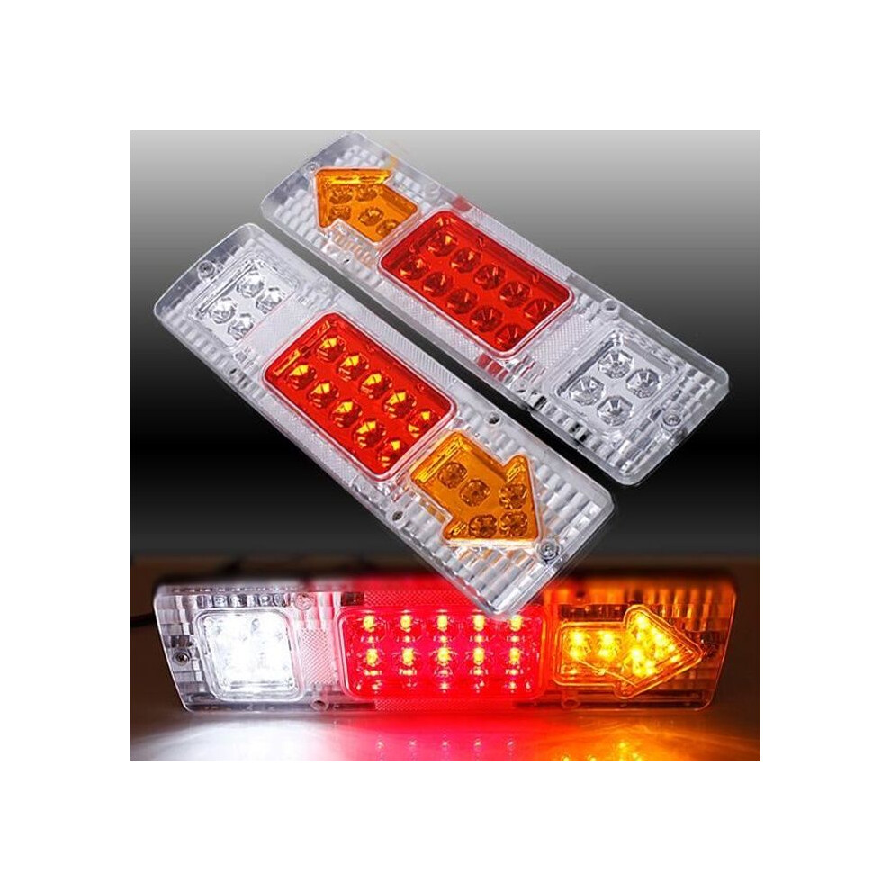 2 X 12V 75 Led Tail Lights For Boat Car Trailer Truck 7333425919637