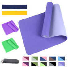 Tappetino da yoga con doppio design antiscivolo, materiale TPE ecologico, atossico e inodore, perfetto per donne e uomini, supporto durevole per