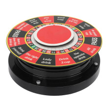 Elektrischer Trinkteller mit vier Knöpfen für KTV-Partys, tragbares Spielgerät aus Kunststoff für unterhaltsames Trinkroulette-Spiel in Bars und