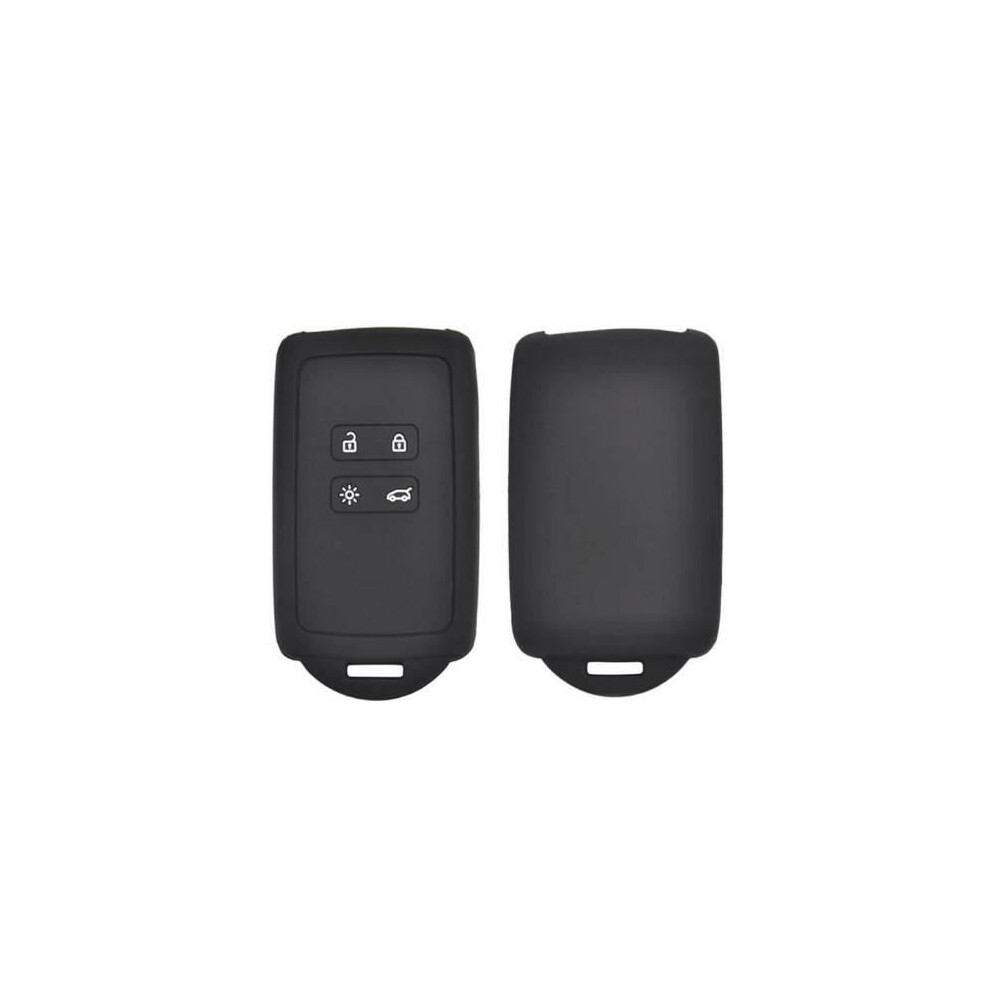 4 Button Silicone Remote Key Shell For Renault Koleos, Kadjar, Megane, Talisman, Captur, Espace, Clio (2016-2017) Black 7333425930540
