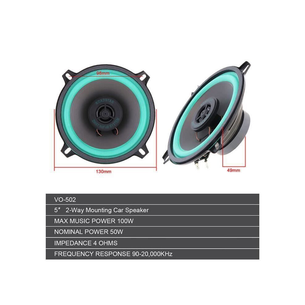 Car Speaker - Car Speaker Full Range Coaxial Car Speaker Light 7333425940495