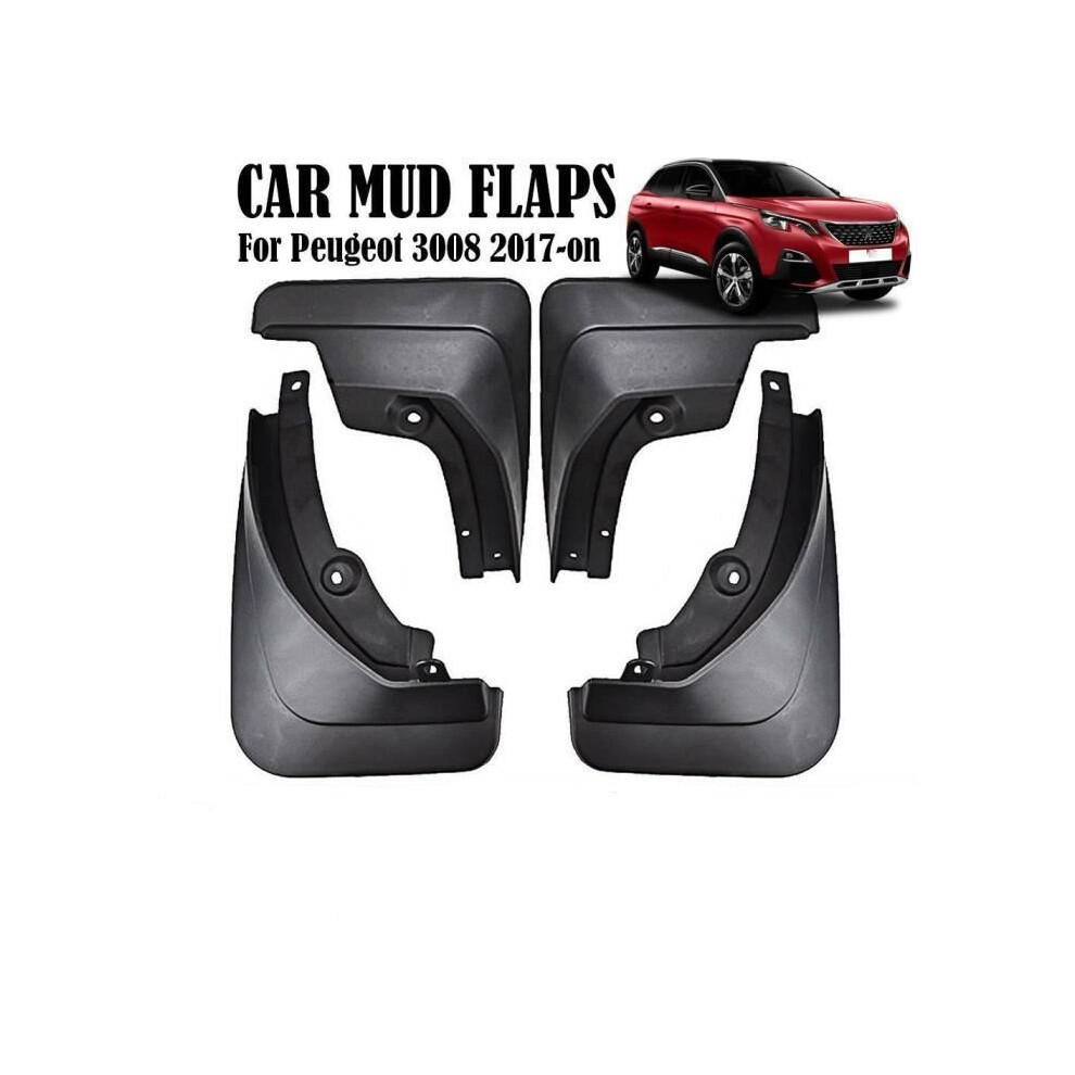 4Pcs Front Rear Molded Mud Flaps Splash Guards Mudguards Fenders For Peugeot 3008 Mk2 Gt 2017 2018 2019 2020 2021 Xukey 7333425918913
