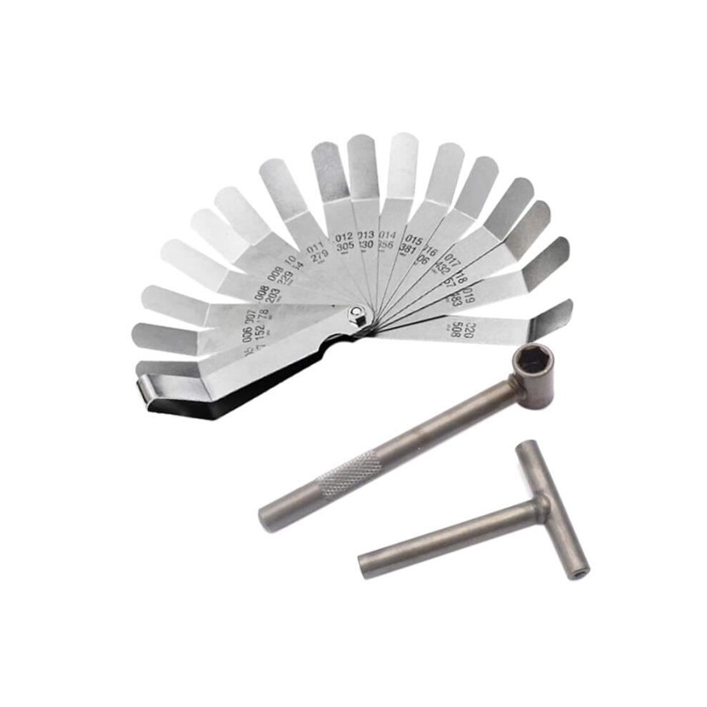 3Pcs Engine Valve Lash Adjustment Wrench Valve Lash Adjustment Tool + Feeler Gauge 0.005-0.020 Inch 7333425921029