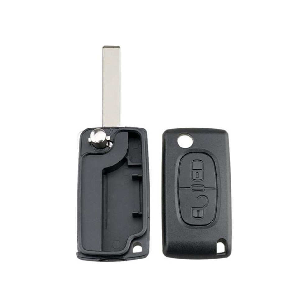 2 Button Remote Key Shell For Peugeot 2008, 3008, 5008, Ce0523, Hu83, Black 7333425921289