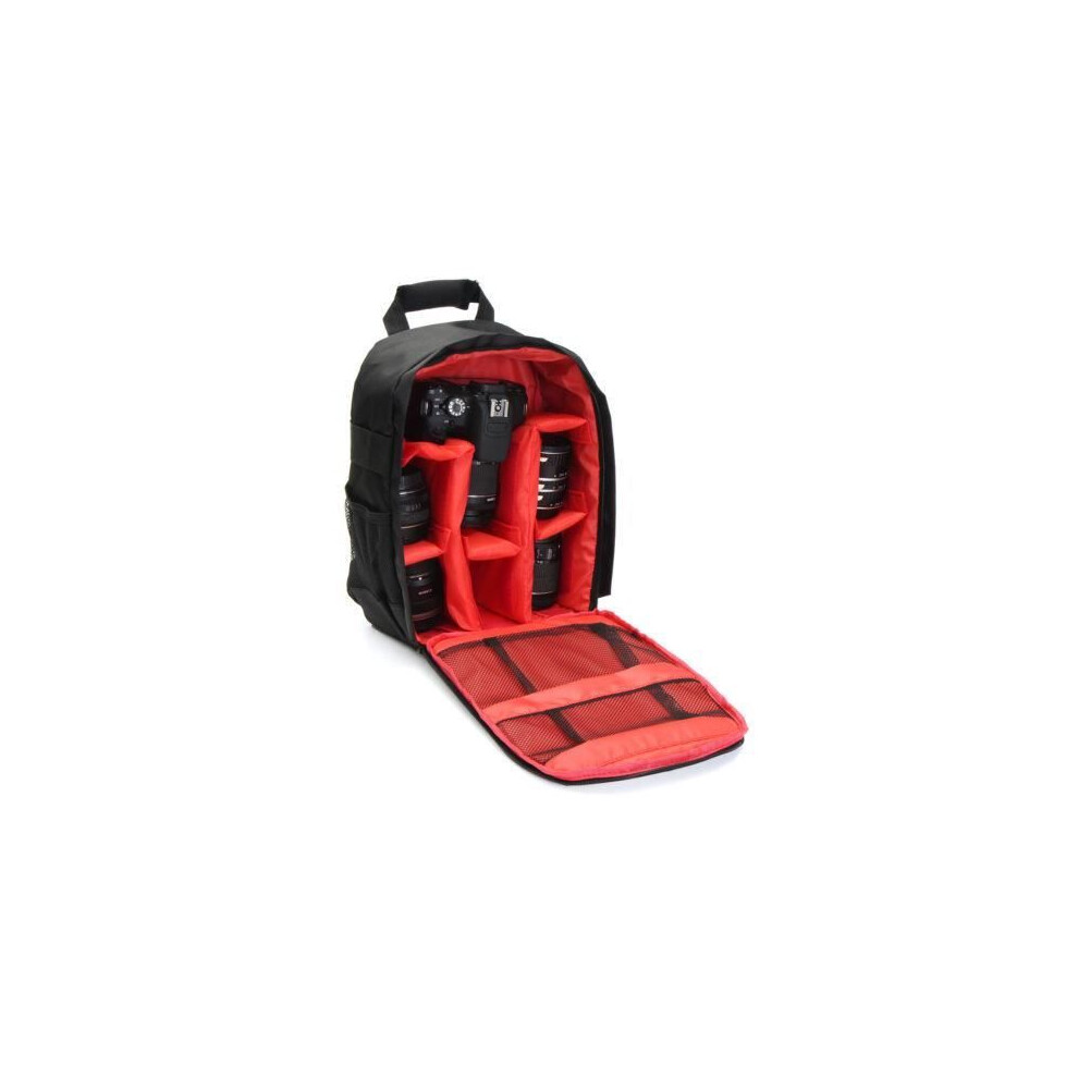 Camera Backpack, Waterproof Bag For Canon Eos Nikon Dslr, Red 7333425939284