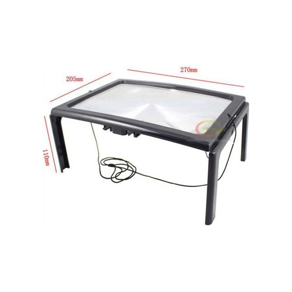 Reading magnifier - YOSOO - A4 - 3X - 4 LED - Foldable