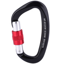 Screwgate Locking Carabiner Clip, Rated 25Kn For Maximum Safety, Snag-Free Design With Aircraft-Grade Aluminum Alloy, Versatile Applications In Climbi