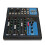 Advanced 4 Channel Audio Mixer With Wireless Bluetooth Identification Multi Functional Control Panel HD Backlit LCD Display And 3 Band Equalization Ad 6