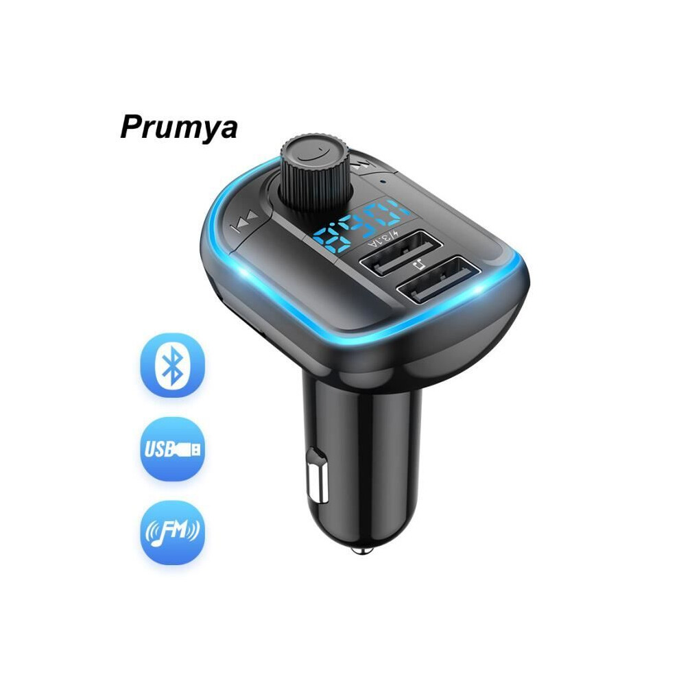 Prumya Bluetooth Fm Transmitter - Hands-Free Car Kit - Dual 5V/3.1A Usb Ports 7333425940570