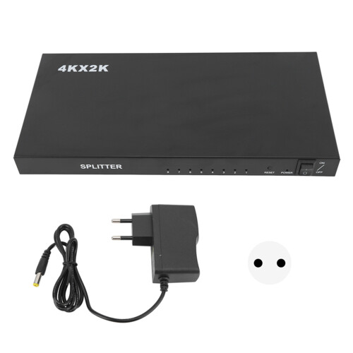 Divisor HDMI Full HD3D com suporte a 4K x 2K, distribuidor de áudio e vídeo compatível com projetor, protocolo HDCP, buffer e capacidade de