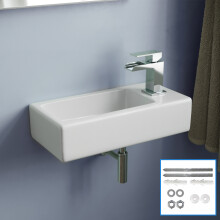 Wall Hung Right Handed Cloakroom 360mm Basin Sink