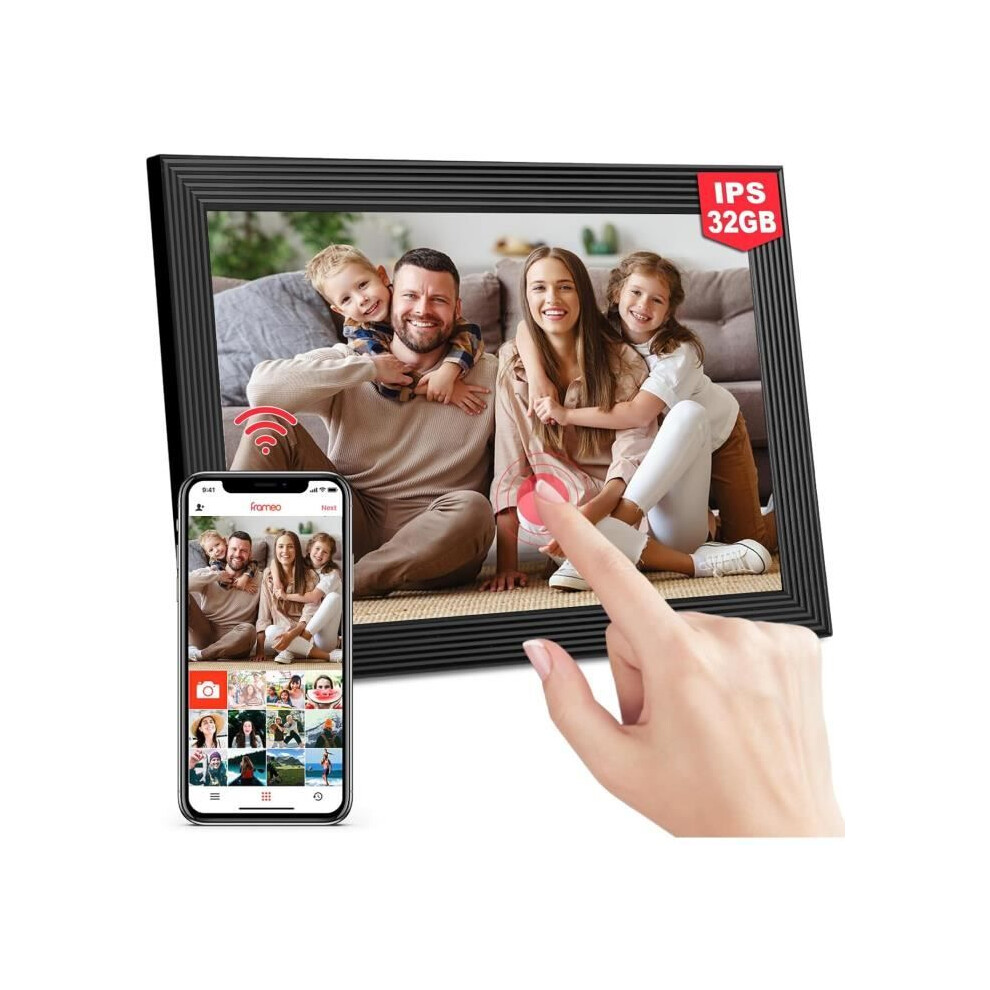 10.1 Inch Wi-Fi Digital Photo Frame, Ips Hd Touchscreen, 32Gb, Auto-Rotate, Photo & Video Sharing 7333425939697
