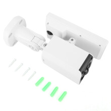 Wireless Outdoor Security, Solar-Powered Dummy Surveillance Camera With Bright Floodlights