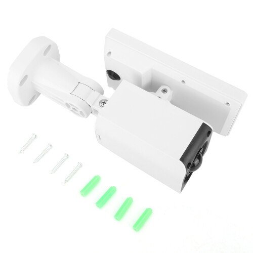 Wireless Outdoor Security, Solar-Powered Dummy Surveillance Camera With Bright Floodlights