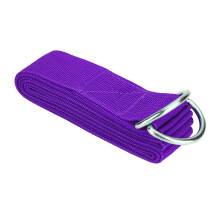 Verstellbarer Yoga-Stretchgurt, vielseitig einsetzbares Fitnessband mit strapazierfähigem Baumwollgurt und D-Ring aus Metall, extra starke Baumwolle