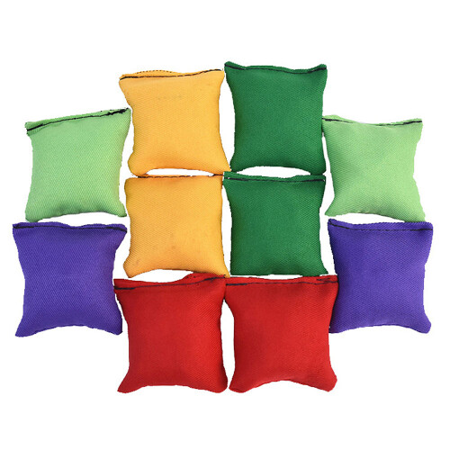 Παιχνίδι με ρίψη, τσάντες με φασόλια για υπαίθριες συγκινήσεις, πολύχρωμα υλικά