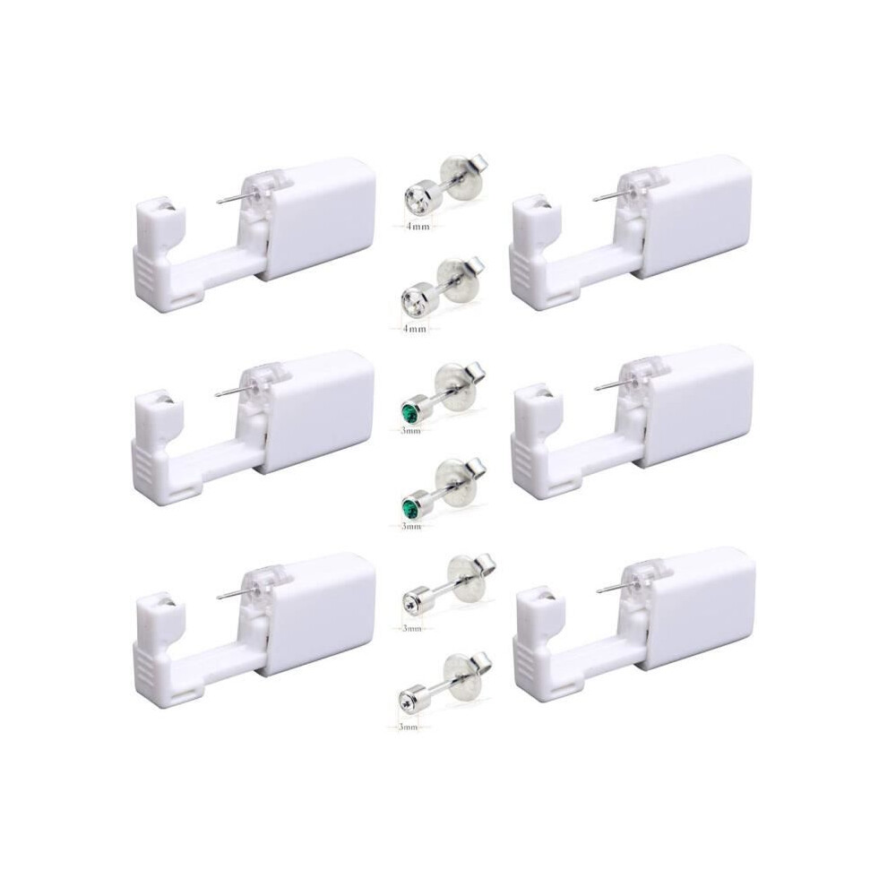 SPECOOL Disposable Ear Piercing Gun, 6 Pack Guns with Ear Studs, Painless and Safe