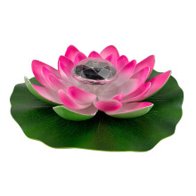 Luminária de lótus com mudança de cor, bateria inclusa. Esta luminária flutuante cria uma exibição vibrante para decorar jardins, pátios e