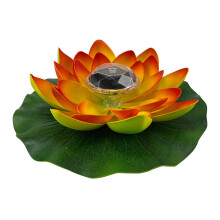 Accessori per piscina a energia solare, impermeabili IP44, con luci a LED multicolore a forma di fiore di loto.