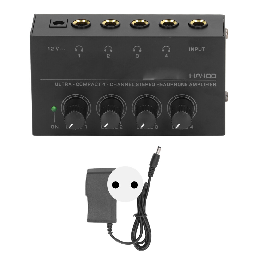 Professional Multi-Channel Headphone Amplifier, 4 Channel Stereo Sound Source With Balanced Trs Output And Independent Volume Control, Portable Design 9416038247088