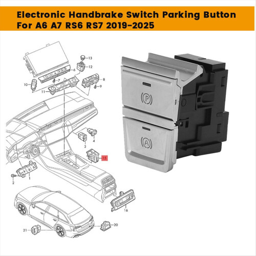 Car Console Electronic Handbrake Switch 4K0927225B for A6 A7 RS6 RS7 2 2