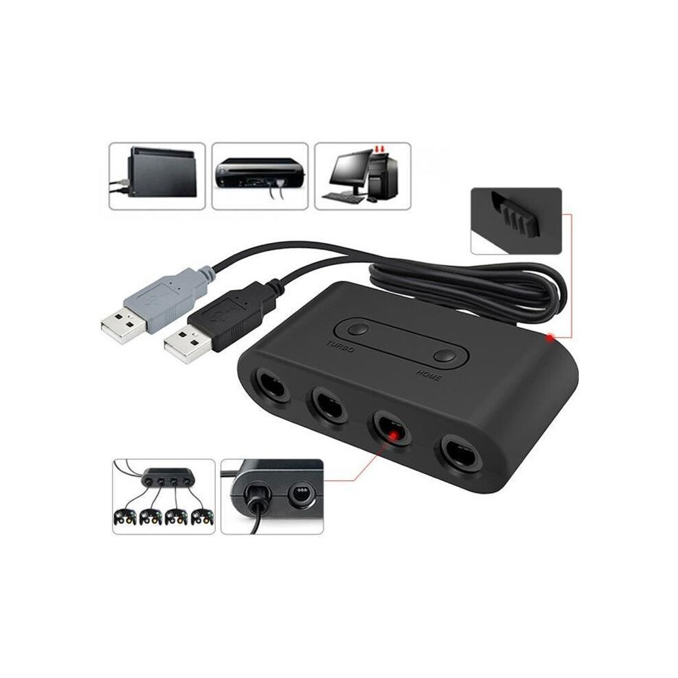 4 Port Usb To Controller Adapter For Nintendo Gamecube Ngc Switch - Wii U - Pc 3 In 1_Lht6168 7333425951453