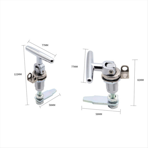 For RV Boat Door Lock T-Shaped Foldable Handle Adjustable Tension Acce