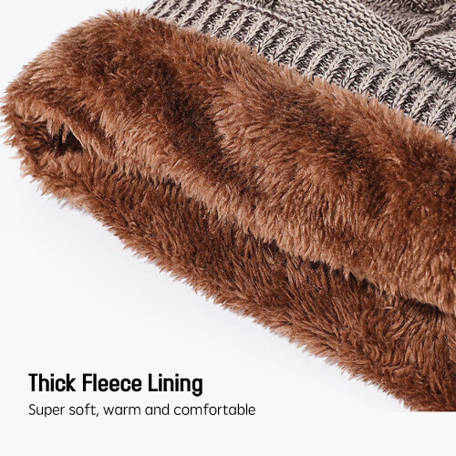 Winter-Strickmütze und Schal-Handschuhe-Set, 1