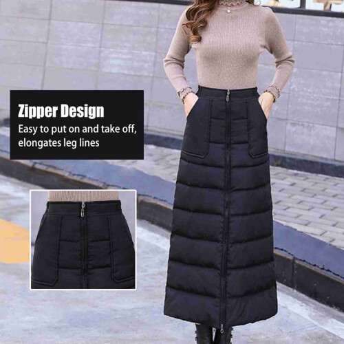 Winter Halblange Schürze Winterrock Damen 2