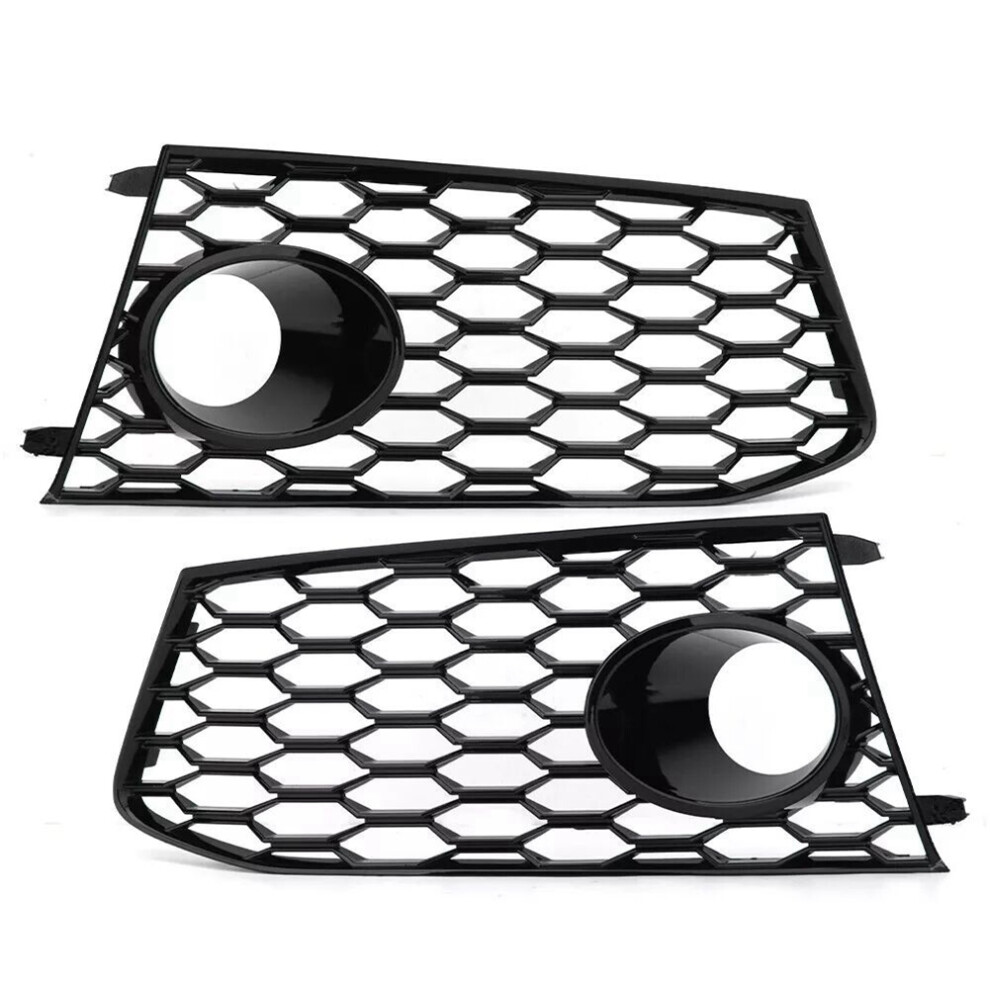 Car Front Fog Grille Cover Trim For Rs7 2014-2018 Honeycomb Hex Light 4852261842327
