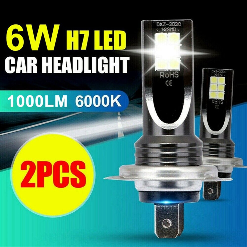4Pcs H7 Led Headlight Conversion 6W 1000Lm 6000K Error Free Canbus Bul White 4852261848091