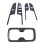 1 Set Carbonfaser-Kunststoff Auto Front Wasserbecherhalter Rahmenabdeckung & Wind 2