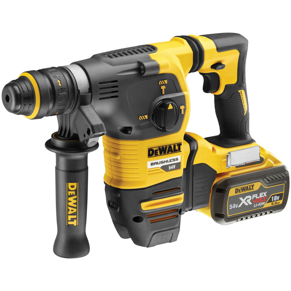 DEWALT DCH334X2-GB Brushless Q/C Chuck SDS-Plus Hammer 54 Volt 2 x 9.0/3.0Ah Li-Ion