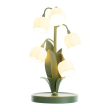 LED-skrivebordslampe med blomsterskærm, fleksibelt og justerbart design, borddekoration til soveværelse, stue, kontor, kollegieværelse,