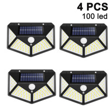 Wireless Outdoor Solar Lights, PIR Motion Inductor, 270 Degree Angle For Deck Courtyard