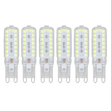 Lâmpada para lustre não dimerizável com base cerâmica para dissipação de calor, lâmpada LED G9 de baixo consumo, iluminação branca luz do