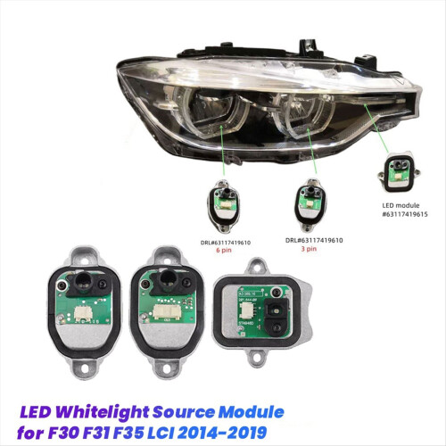 3PCS/Set LED Module White Light Source 63117419615 63117419610 for F30 2