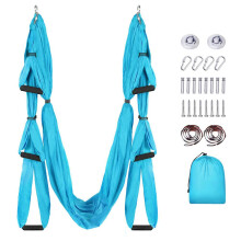 Yoga Hammock Hanging Swing, Broad Installation Options for Door Frames, Trees, and Gym Equipment, Health Benefits Relief for Improved Flexibility and