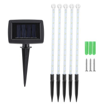 Solar-Powered Outdoor Decor, Waterproof LED String Lights With Double-Sided Lamp Beads, Christmas Icicle Lights For Garden Pathway Decoration, Falling