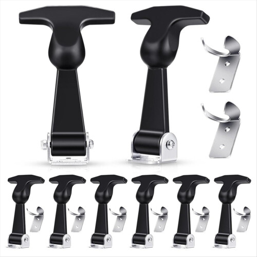 8-teiliger elastischer Edelstahl-Gummihaubenverschluss mit flexiblem T-Griff D 1