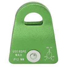 Aluminum Mg Alloy Micro Pulley For Mountaineering, Concave Pulley With Polished Surface Maximum Efficiency Quick Rope Installation High Breaking Stren