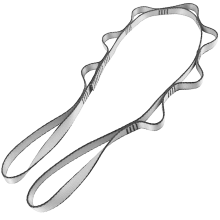 Verstellbare Nylon-Gurtbänder mit Daisy Chains für Kletterseile, robust und vielseitig, maximale Belastung des Bandes getestet: 1500 kg,
