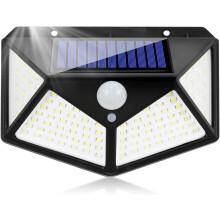 Outdoor Solar Lights, Super Bright Solar Lights With Easy Installation For Fast Charging And Sensitive Pir Motion Sensor, 100 Leds With Lights Reflect