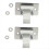 2PCS Awning Arm Lower Mounting Brackets for RV Trailer Bottom Replacem 2