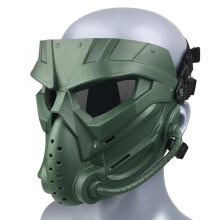 Security Tactical Face Mask with Dual-Mode Mask Wearing Design, Polycarbonate Material Multi-Scenario Application Wear-Maximum Comfort for Airsoft Hun
